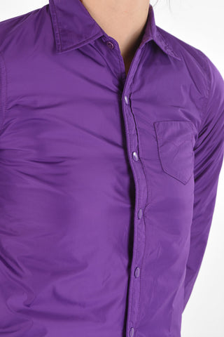 padded AGM overshirt with snap buttons