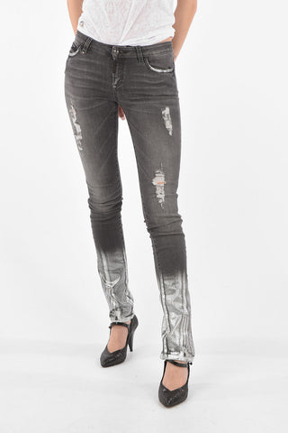 Printed Zipped Ankle SLIM FIT Denims