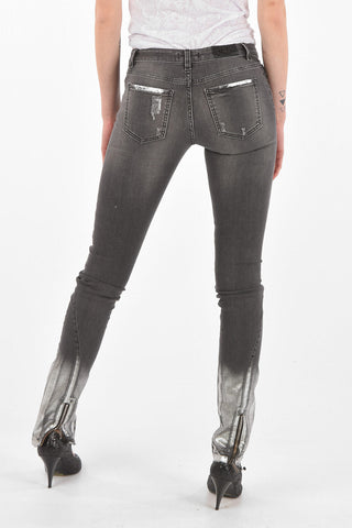 Printed Zipped Ankle SLIM FIT Denims