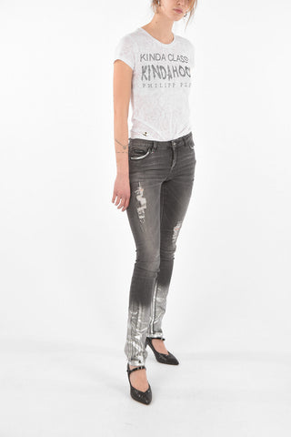 Printed Zipped Ankle SLIM FIT Denims