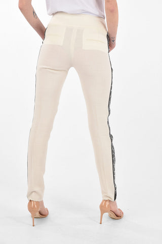 COUTURE EST.1978 high waist slim fit pants with jewel profile