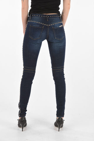 Studded THIS IS THE DAY Biker Denims