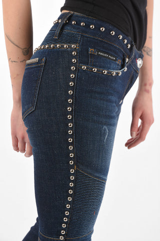 Studded THIS IS THE DAY Biker Denims