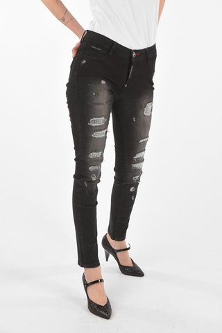 Jeans GENTLE DRAGON con Strappi e Strass