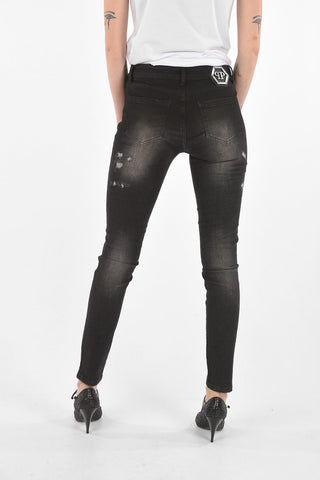 Jeans GENTLE DRAGON con Strappi e Strass