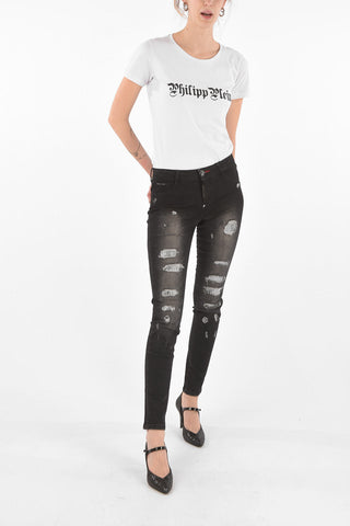 Jeans GENTLE DRAGON con Strappi e Strass