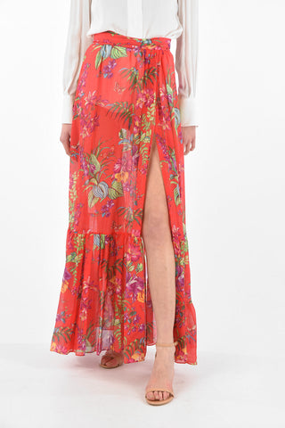 Floral Patterned Wrap Gipsy Skirt