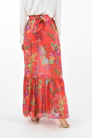 Floral Patterned Wrap Gipsy Skirt