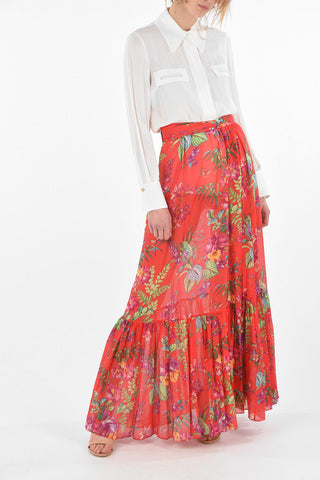 Floral Patterned Wrap Gipsy Skirt