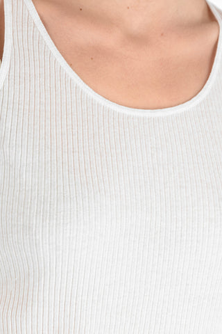 Solid Color Ribbed Tank Top