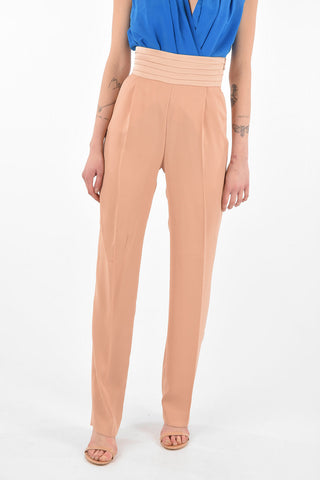 Single-pleated 4 Pocket Satin Waist Pants
