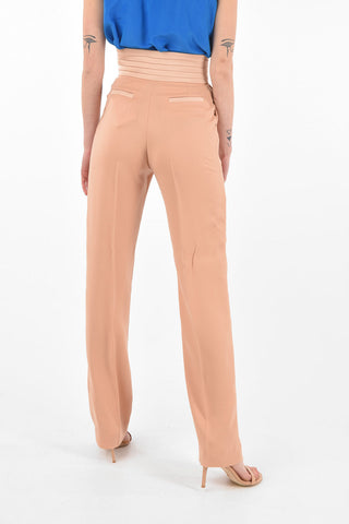 Single-pleated 4 Pocket Satin Waist Pants