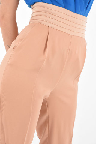 Single-pleated 4 Pocket Satin Waist Pants