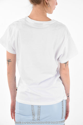COUTURE Crewneck T-shirt SS SKULL with Rhinestoned Logo