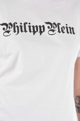 COUTURE Crewneck T-shirt SS SKULL with Rhinestoned Logo