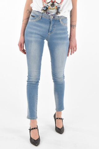 stretch denim high waist jeggings