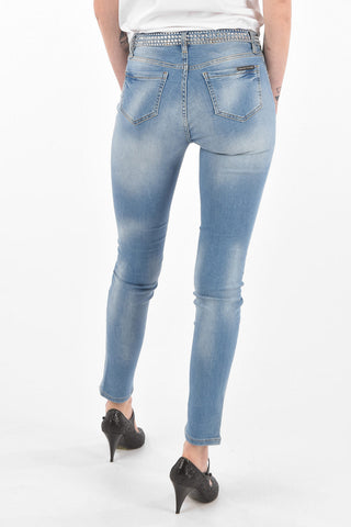 stretch denim high waist jeggings