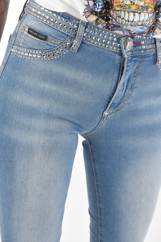 stretch denim high waist jeggings