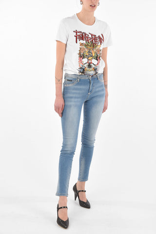 stretch denim high waist jeggings