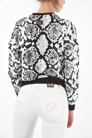 COUTURE EST.1978 python printed crew-neck sweatshirt