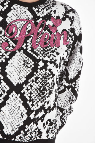COUTURE EST.1978 python printed crew-neck sweatshirt