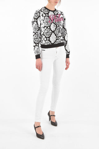 COUTURE EST.1978 python printed crew-neck sweatshirt