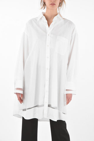 MM1 Organza Cotton Oversized Shirt Dress