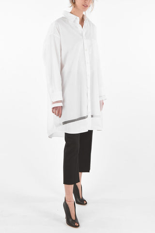 MM1 Organza Cotton Oversized Shirt Dress