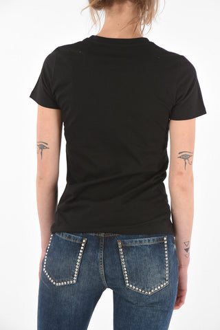COUTURE cotton THURSDAY crew-neck T-Shirt with rhinestone embellishment