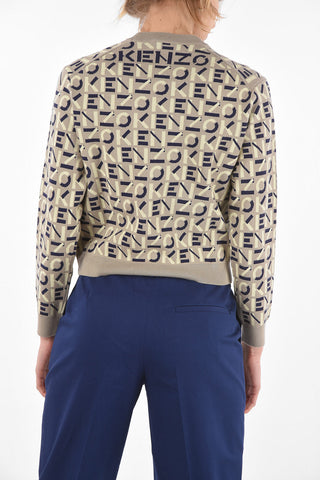 Crew Neck All-Over Monogram Sweater