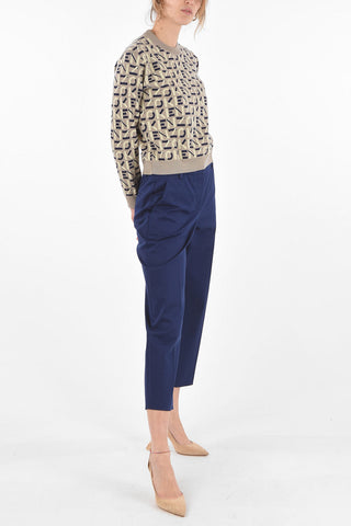 Crew Neck All-Over Monogram Sweater