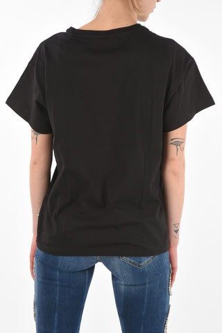 COUTURE EST.1978 Crew Neck Printed Logo T-Shirt with Crystals