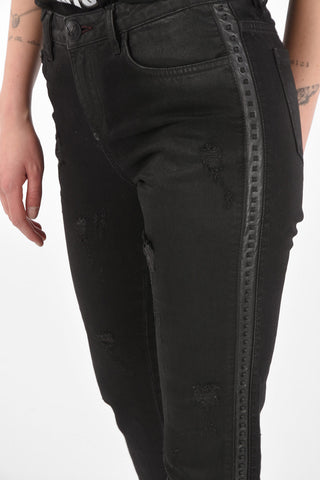 Studded BELIEVE Boyfriend Denims