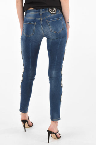 Lace and Crystal Detail LOVE ME Jeggings