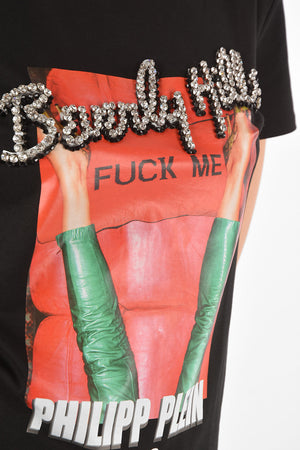 COUTURE EST.1978 Printed BEVERLY HILLS T-Shirt with Crystals