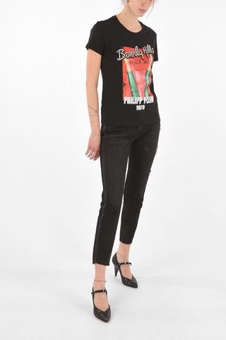 COUTURE EST.1978 Printed BEVERLY HILLS T-Shirt with Crystals