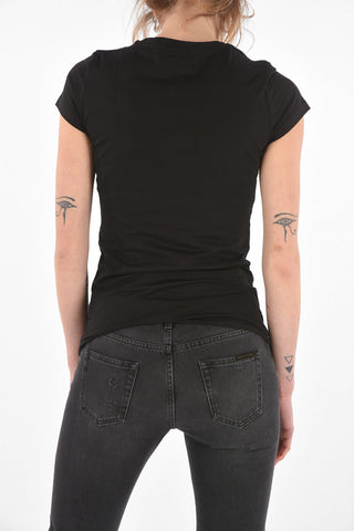 Crew Neck SKULL Strass T-Shirt