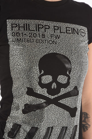 Crew Neck SKULL Strass T-Shirt