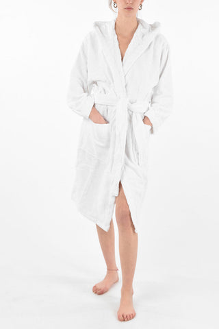 HOME sponge bathrobe with hood and belt