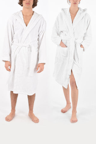 HOME sponge bathrobe with hood and belt