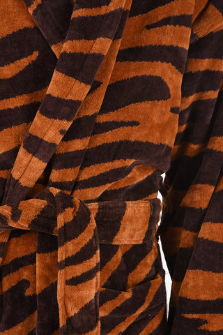 HOME accappatoio in cotone stampa zebra