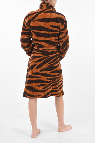 HOME accappatoio in cotone stampa zebra