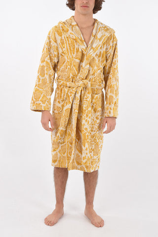 HOME animal patterned sponge bathrobe with hood 
