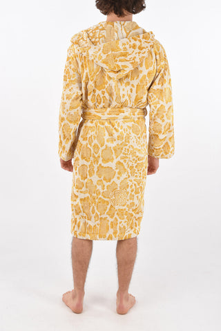 HOME animal patterned sponge bathrobe with hood 