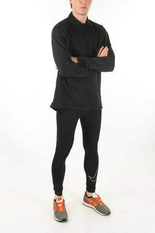 Felpa Mock Neck in Micropile con Logo