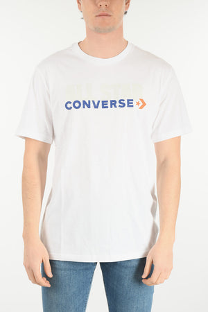 Baumwoll-T-Shirt mit Rundhalsausschnitt und bedrucktem Logo