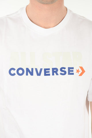 Baumwoll-T-Shirt mit Rundhalsausschnitt und bedrucktem Logo