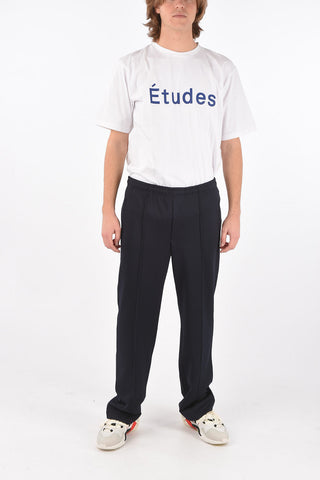 pantaloni track a 2 tasche con elastico in vita