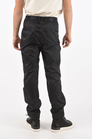 Single-pleated Jacquard Nylon Joggers