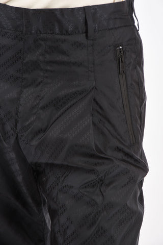 Single-pleated Jacquard Nylon Joggers
